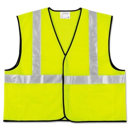 Mcr Safety Safety Vest 2XL Class 2 , Hook & Loop 3 Pockets VCL2SLXL2